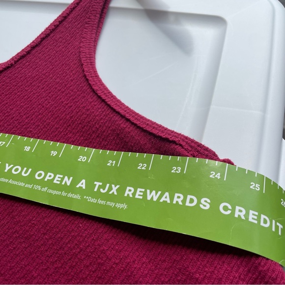 Free People We The Free Maroon Oversized Tank Top Women’s Size Medium - Picture 7 of 11